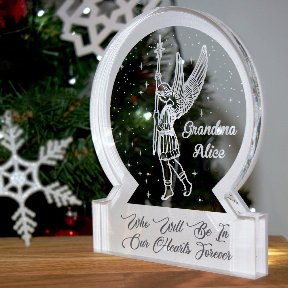Archangel Memorial Snowglobem Personalised Christmas Tribute Keepsake 🕊️✨❤️