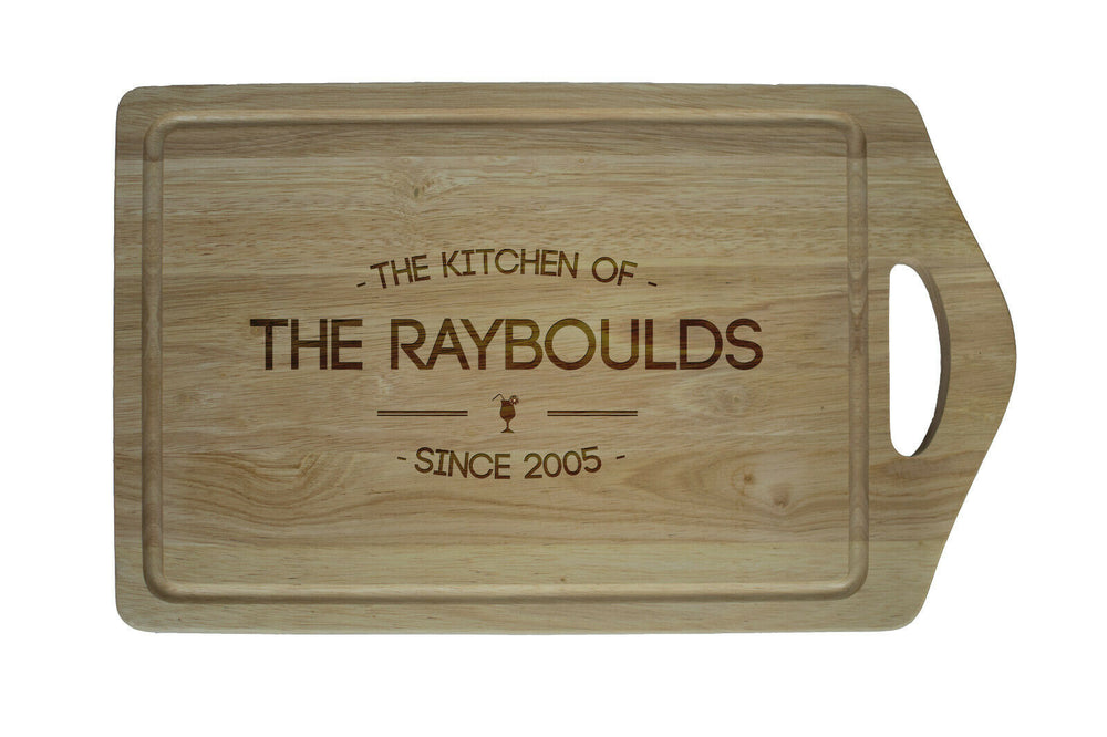 Personalised Wooden Chopping Board - Style 12 Kitchen Of