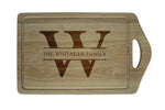 Personalised Wooden Chopping Board - Style 13 Family Monogram