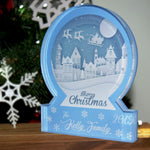 Custom Winter Village Acrylic Ornament – Timeless Christmas Snow Globe Keepsake for Families 🎄🏘️