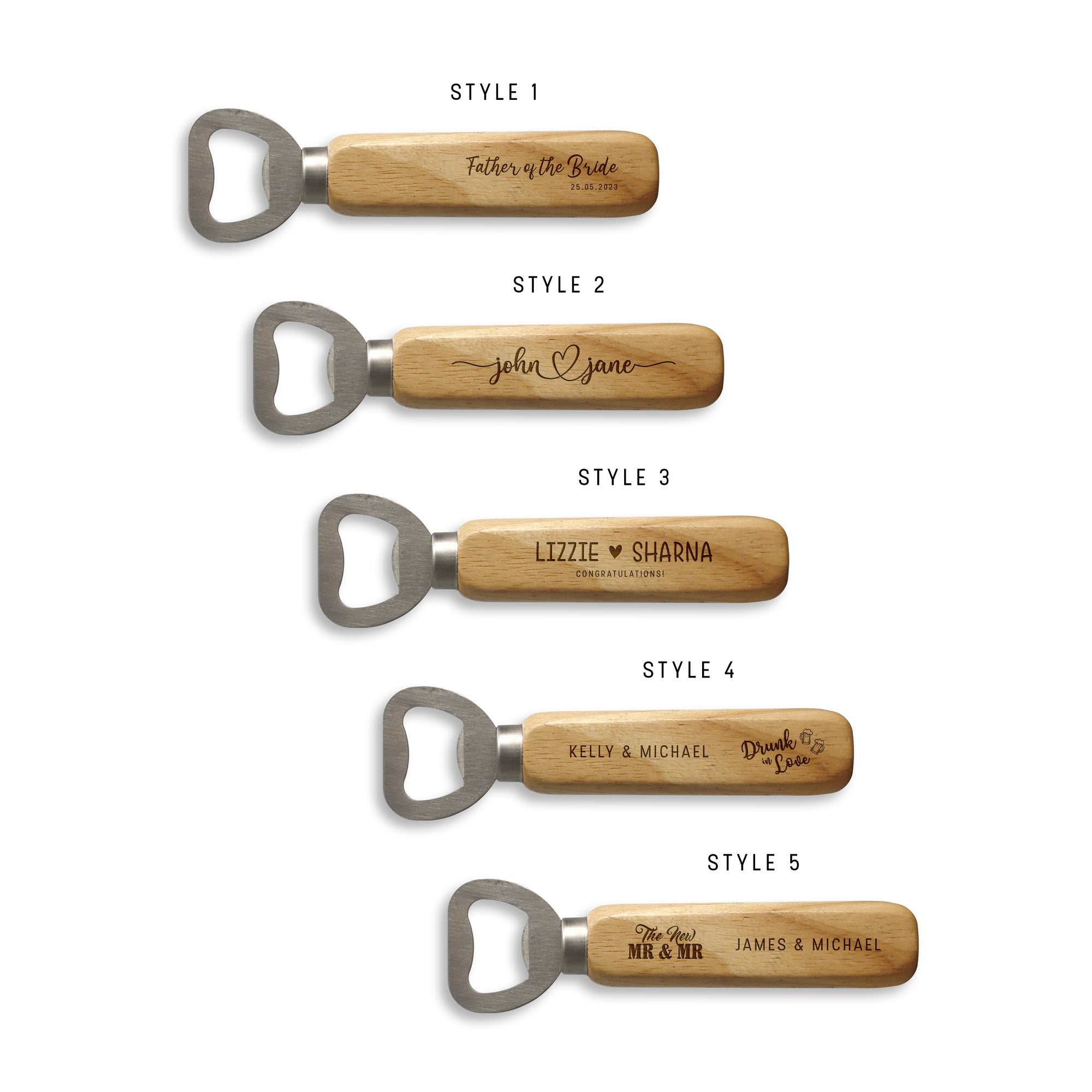 Wedding bottle shop openers