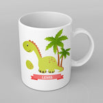 Green Dinosaur design Personalised Mug any name, Custom Made