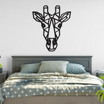 Geometric Giraffe Head Animal Wall Art, Contemporary Wall Art Polygon Animal Outline, Gloss Acrylic, Precision Laser Cut