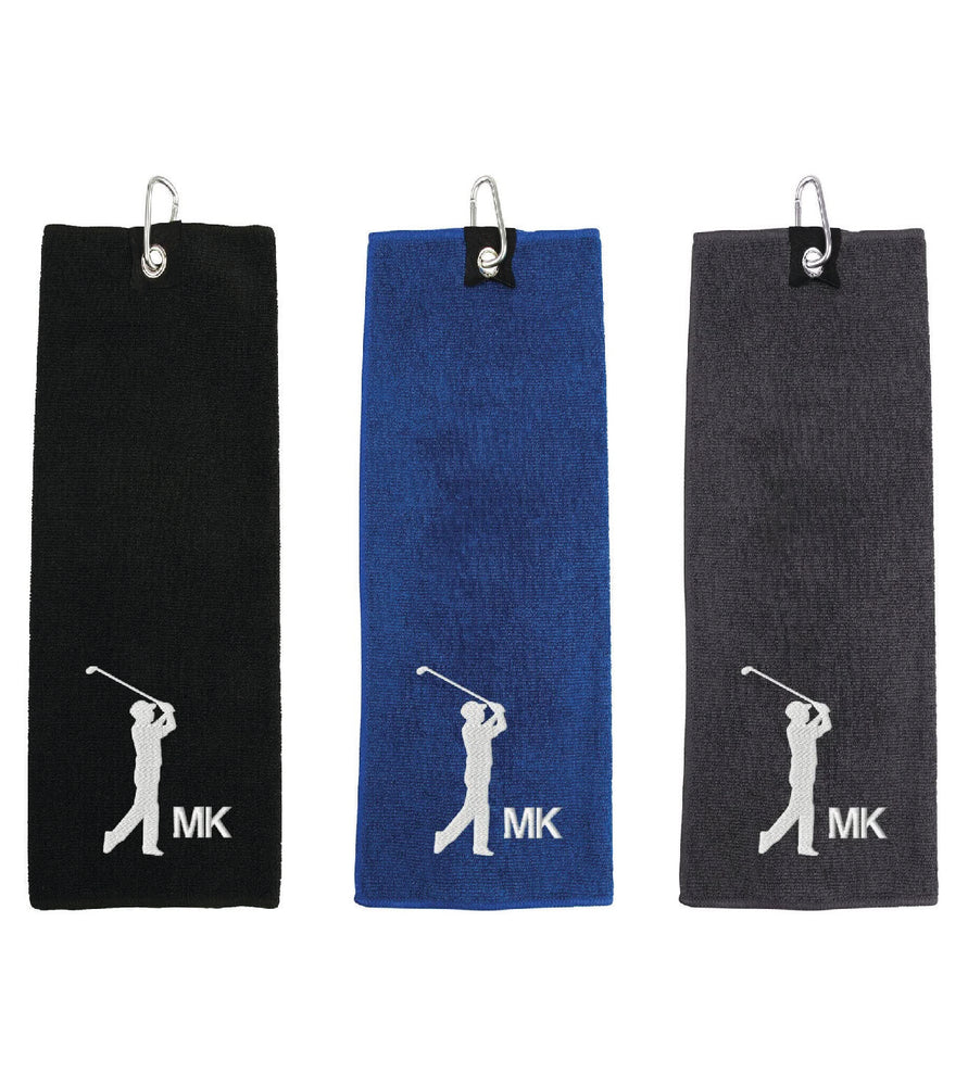 Ace the Greens: Personalised Golfer's Swing Embroidered Towel 🏌️‍♂️