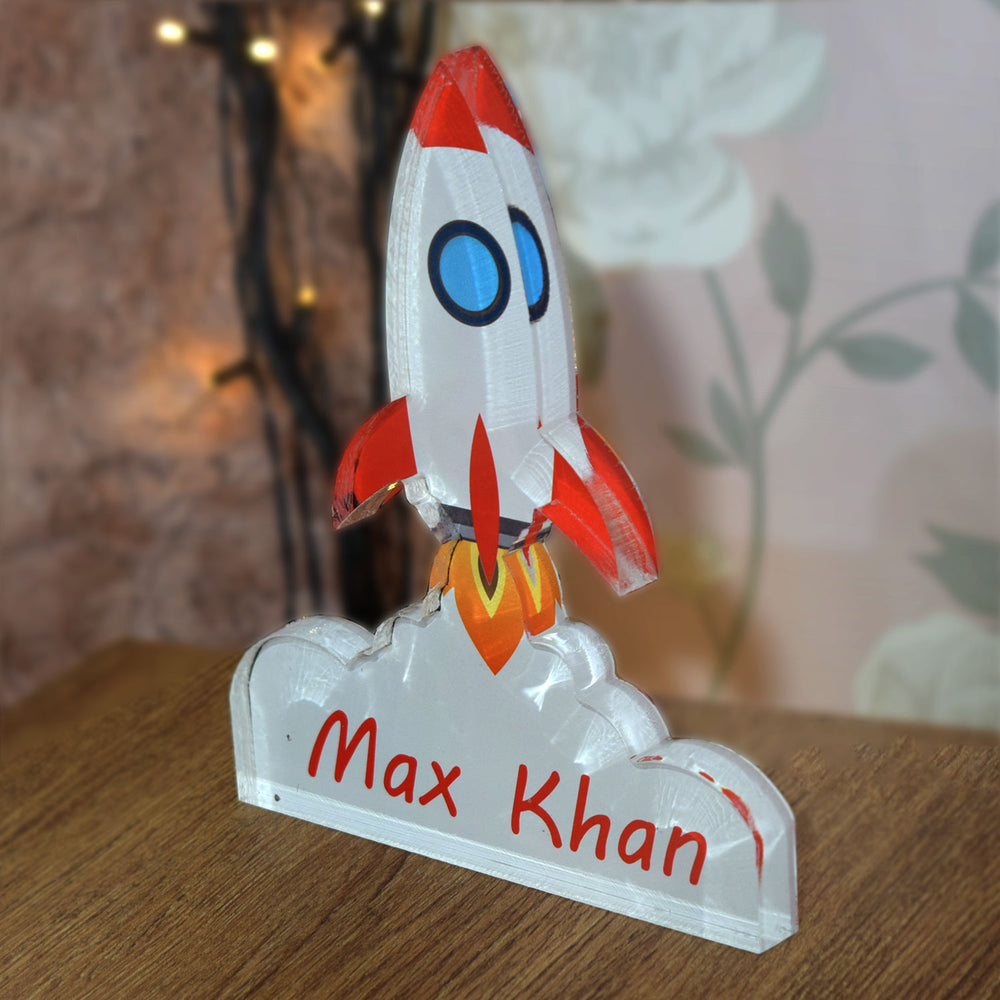 Personalised Rocket Bespoke Acrylic Ornament Gift Decoration