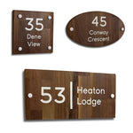 Personalised UV Printed Wood House Gate Sign Plaque Door Number Personalised Name Plate