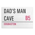 Aluminium High Quality Wall man cave white road style Sign