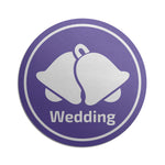 Aluminium High Quality Wall Purple Wedding Bells Sign