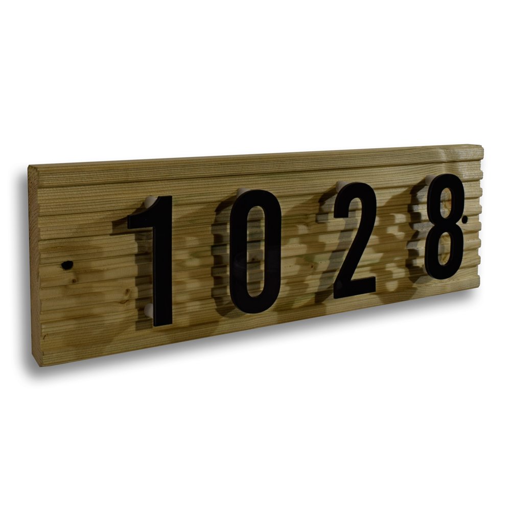Timber and Acrylic Number House Gate Sign Plaque Door Personalised Name Plate