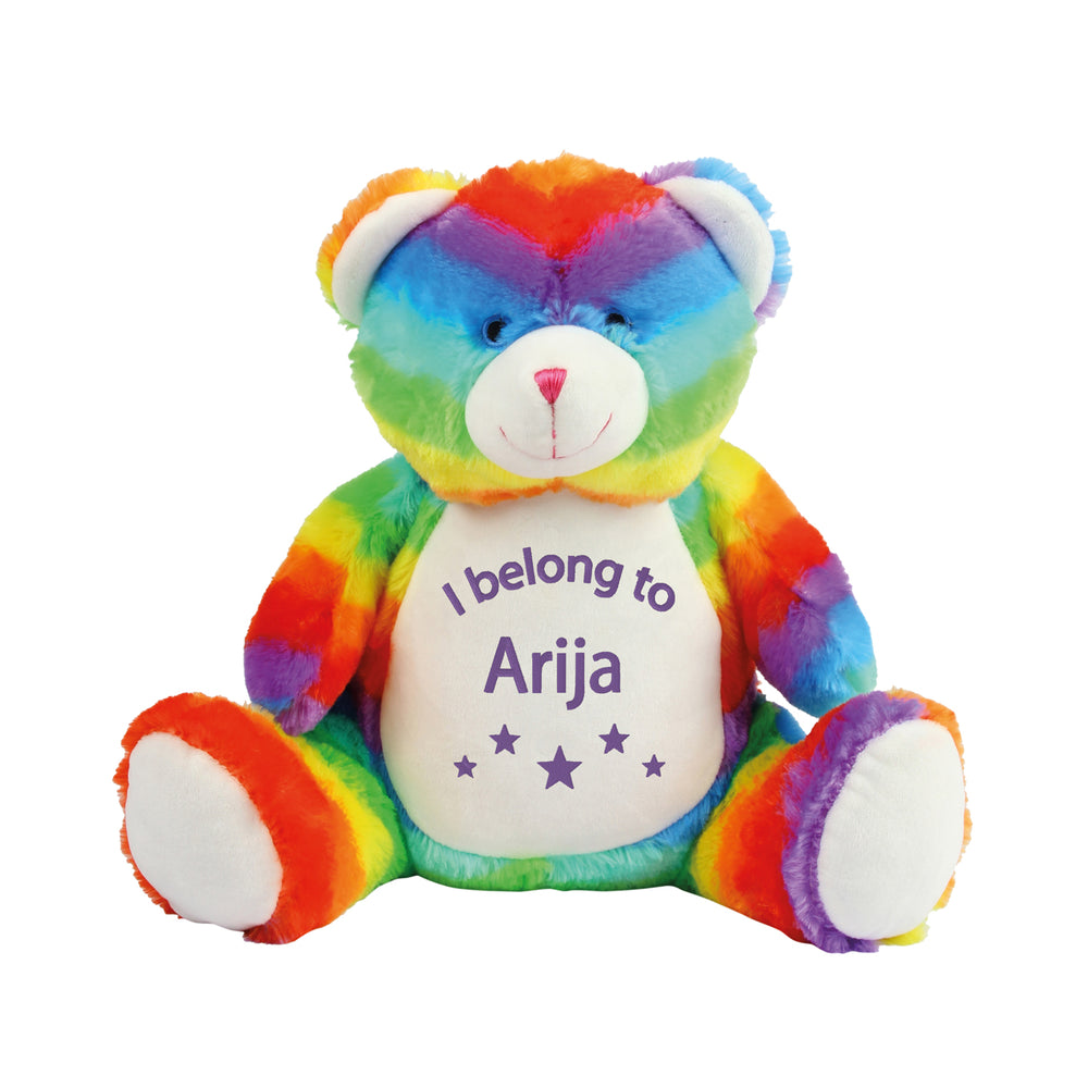 Embrace the Colors of Joy with Our Personalised Rainbow Teddy Bear 🌈🧸