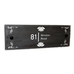 30cm x 10cm Rustic Natural Slate House Gate Sign Plaque Door Number Personalised Name Plate