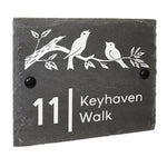 20cm x 15cm Rustic Natural Slate House Gate Sign Plaque Door Number Personalised Name Plate