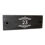 30cm x 10cm Rustic Natural Slate House Gate Sign Plaque Door Number Personalised Name Plate