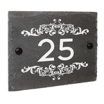 20cm x 15cm Rustic Natural Slate House Gate Sign Plaque Door Number Personalised Name Plate