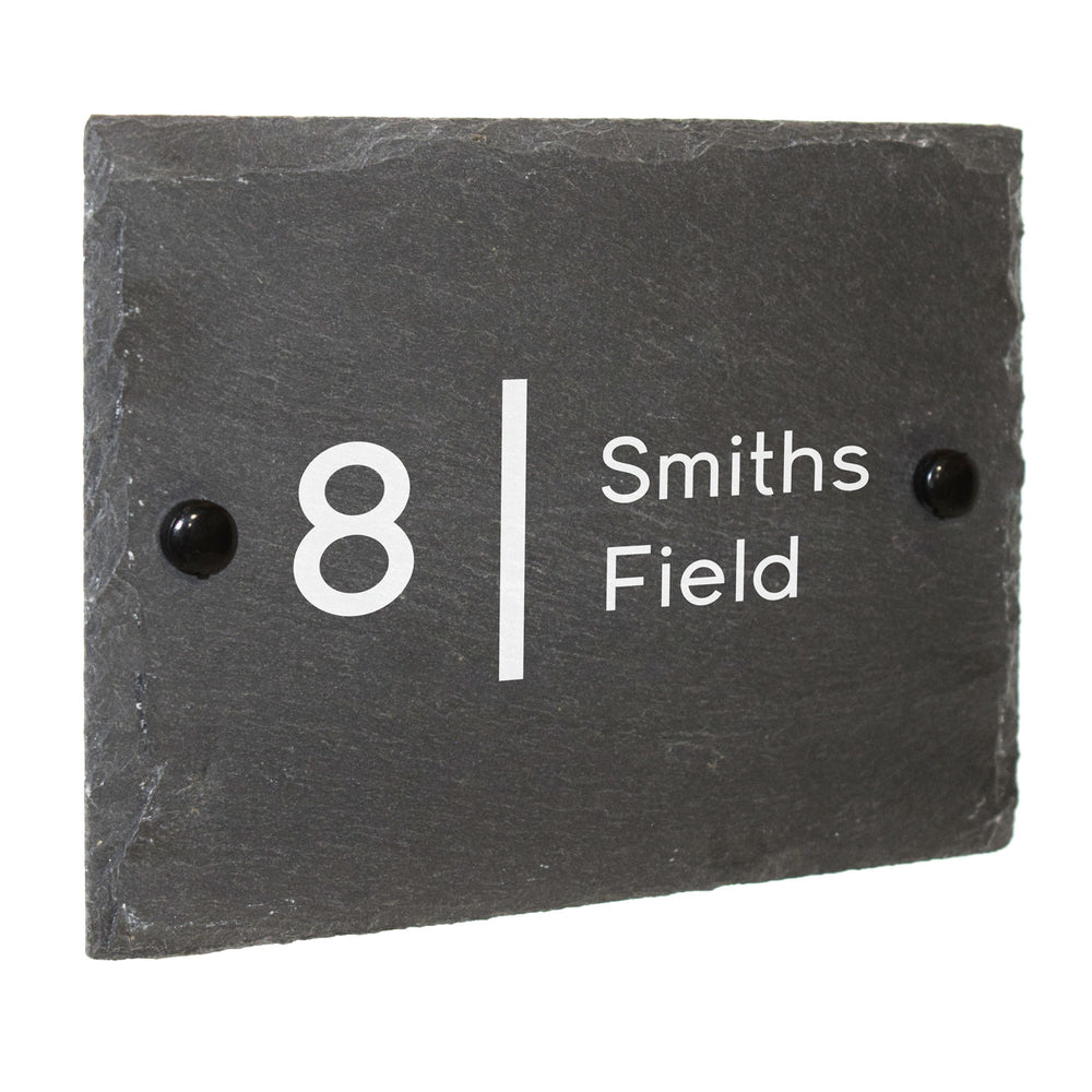 Personalized Slate Stick Family House Name Or Number Door Sign - 20x15cm Plaque