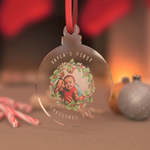 Festive Acrylic Christmas Baubles - Custom Keepsake - Personalised Christmas Tree Decorations 🎄✨