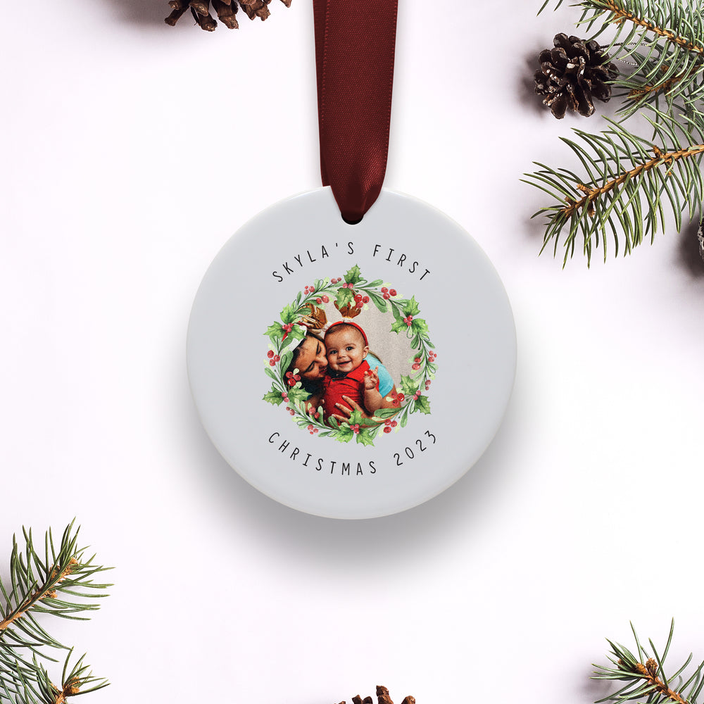 Ceramic Christmas Bauble - Festive Christmas Tree Decoration - Customizable Ornament 🎅🎄