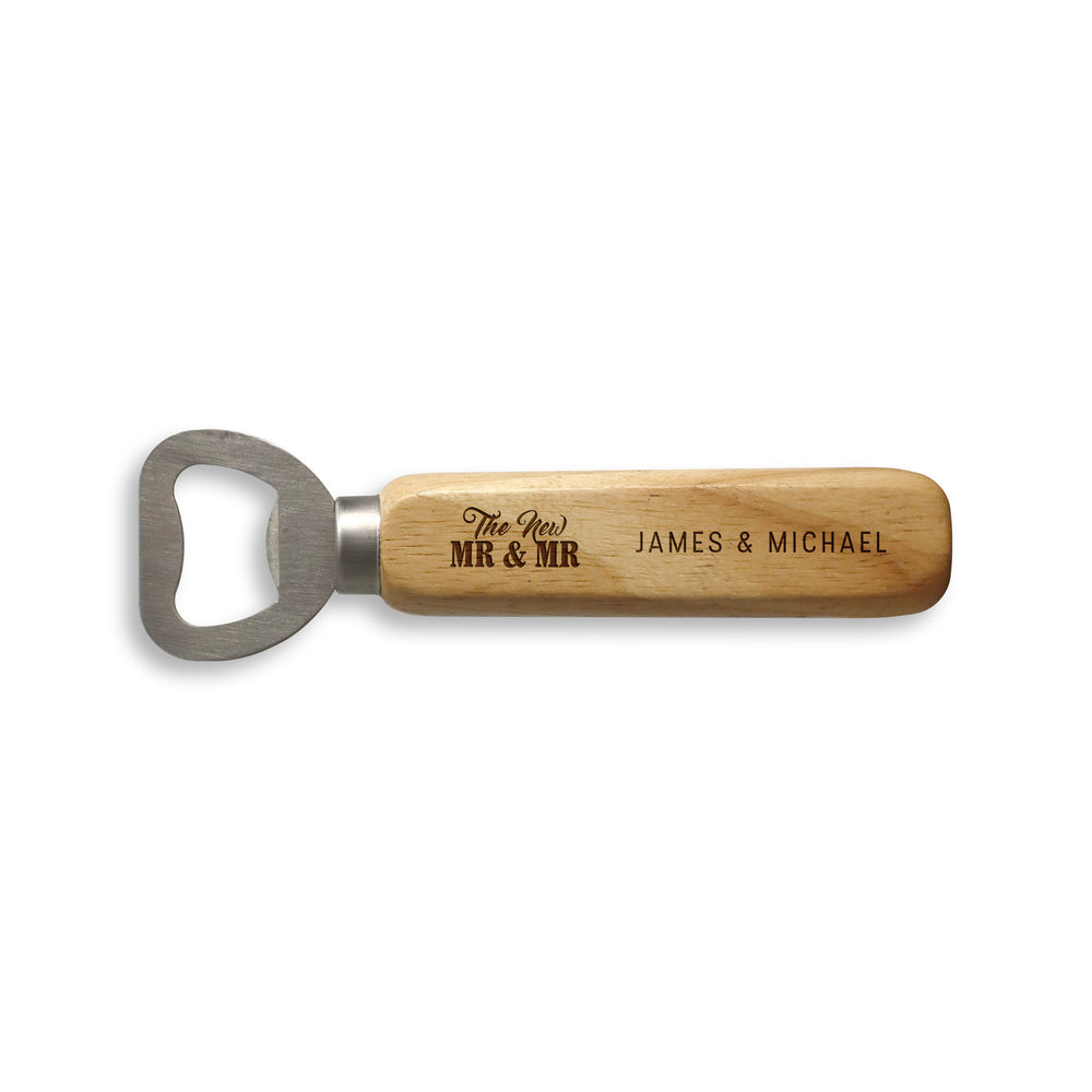 Personalised Wedding Favour Bottle Opener, Wedding Groom Gift Idea, Wooden Best Man Gift Bottle Opener Engraved Groomsman bar gift Idea