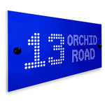 30cm x 15cm 3D Acrylic Contemporary ‘Hole Punched’ Acrylic Glass Effect Door House Gate Sign Plaque Number Personalised Name Plate