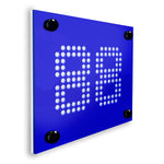 15cm x 15cm 3D Acrylic Contemporary ‘Hole Punched’ Acrylic Glass Effect Door House Gate Sign Plaque Number Personalised Name Plate