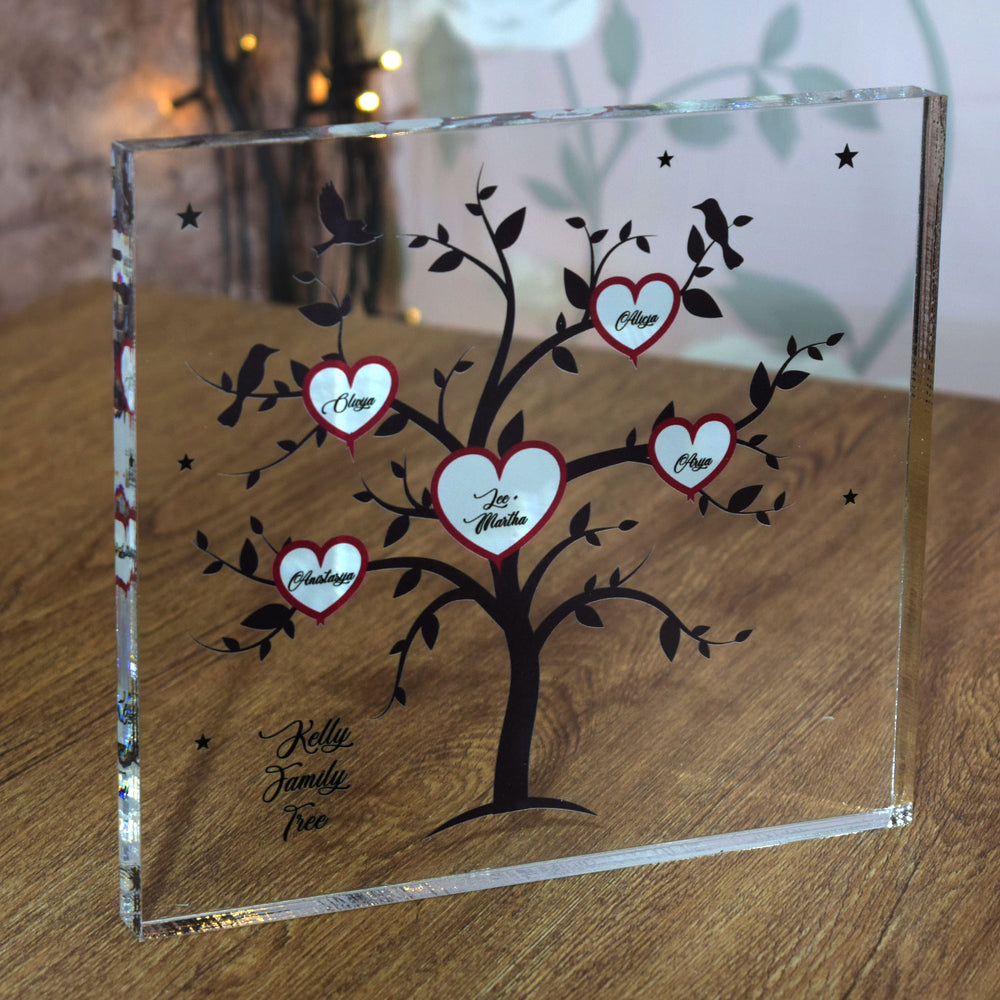 Personalised Family Tree Bespoke Acrylic Ornament Gift Decoration