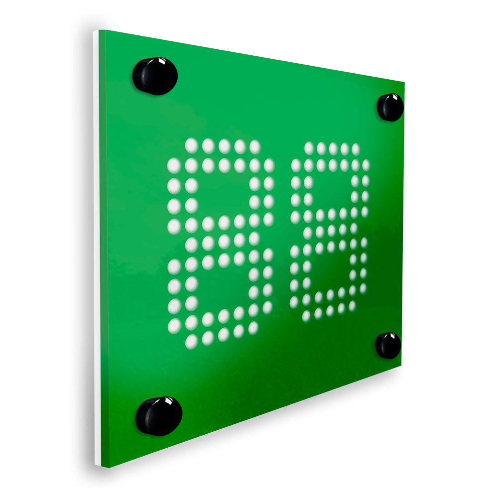 15cm x 15cm 3D Acrylic Contemporary ‘Hole Punched’ Acrylic Glass Effect Door House Gate Sign Plaque Number Personalised Name Plate
