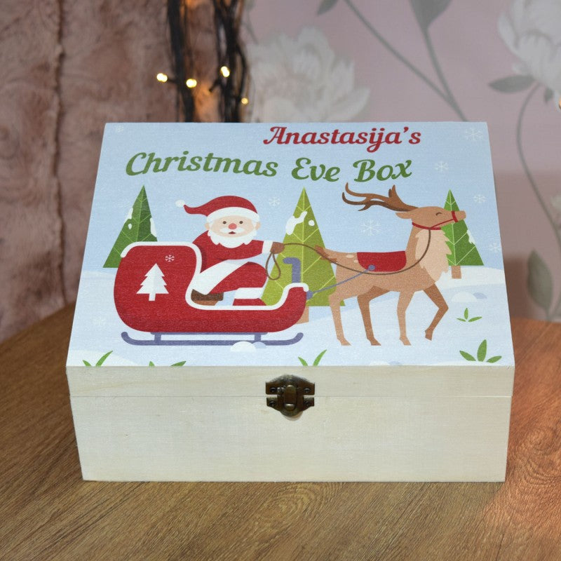 Wooden christmas deals eve box