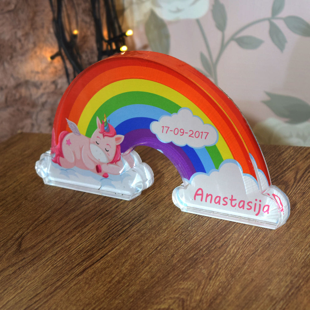 Personalised Rainbow Bespoke Acrylic Ornament Gift Decoration