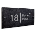 Laser Etched Premium Quartz House Gate Sign Plaque Door Personalised Number Name Plate