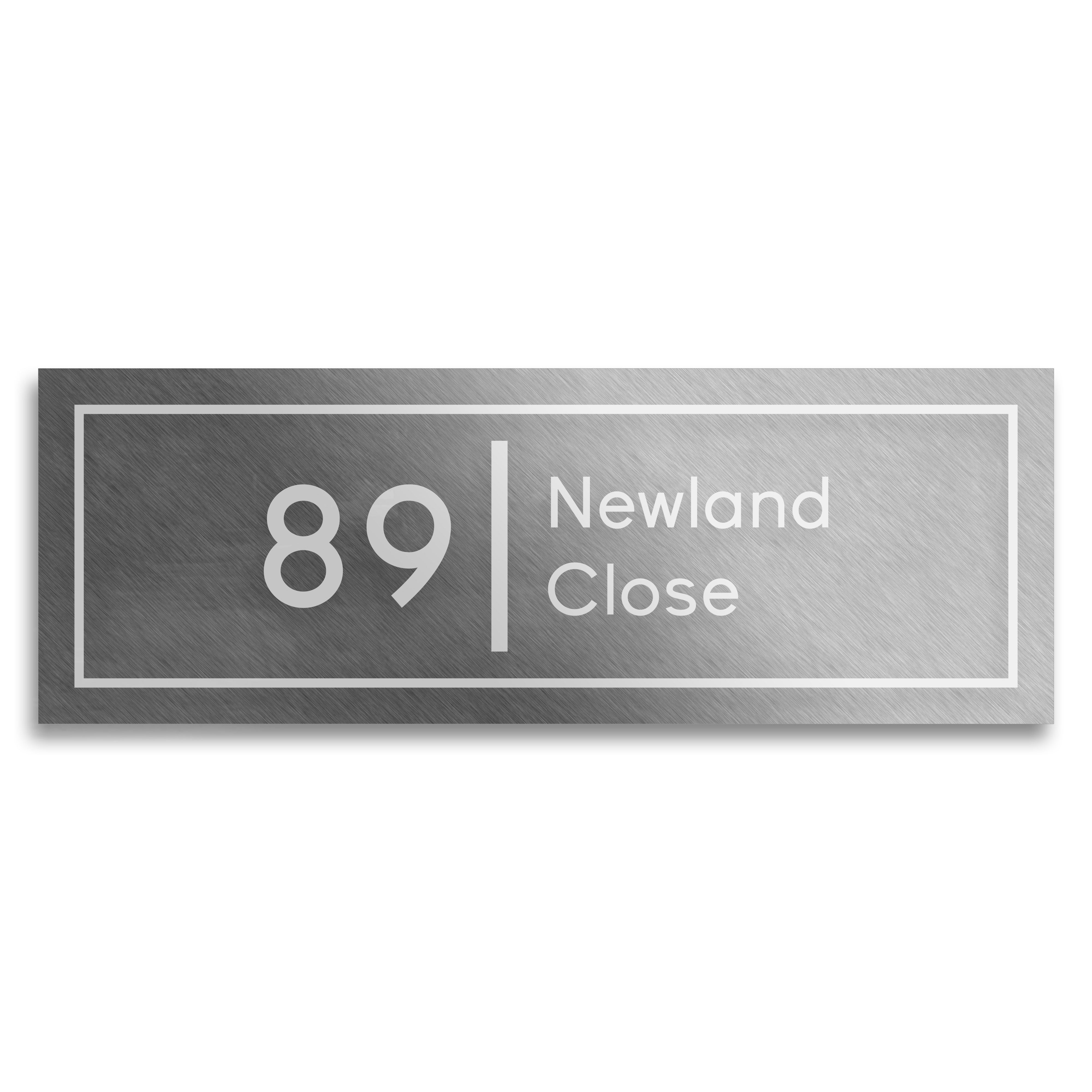 22cm x 8cm Premium UV Printed Rectangle Aluminium Door Number