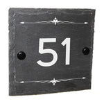 15cm x 15cm Rustic Natural Slate House Gate Sign Plaque Door Number Personalised Name Plate